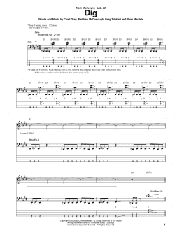 page one of Dig (Bass Guitar Tab)