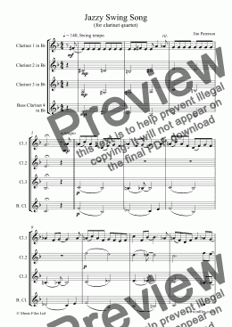 page one of Jazzy Swing Song