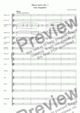 page one of Messe brève No. 7 "aux chapelles"