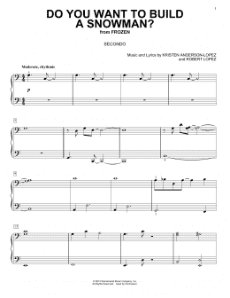 page one of Do You Want To Build A Snowman? (from Frozen) (Piano Duet)