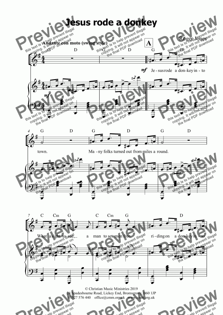 jesus-rode-a-donkey-download-sheet-music-pdf-file