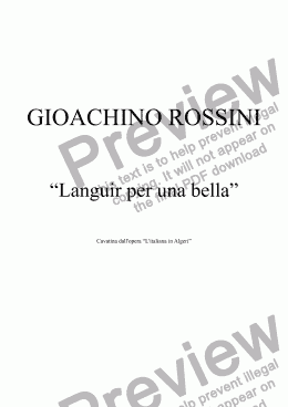 page one of “Languir per una bella”