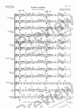 page one of Fratilor credinta (KMA/Score & Parts)