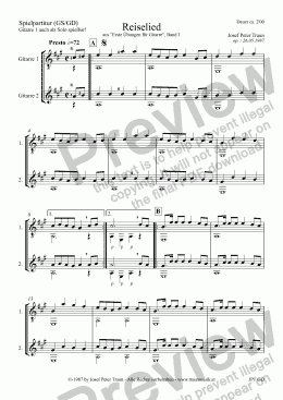 page one of Reiselied (GD/Score & Parts)