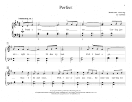 page one of Perfect (Educational Piano)