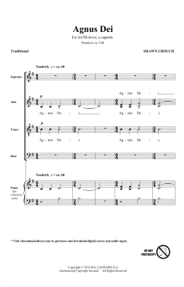 page one of Agnus Dei (SATB Choir)