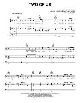 page one of Two Of Us (Piano, Vocal & Guitar Chords (Right-Hand Melody))