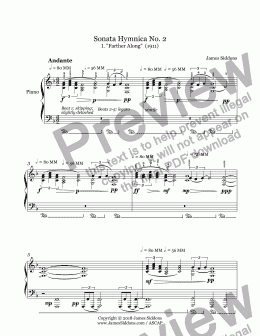 page one of Sonata Hymnica No 2 for Piano Solo