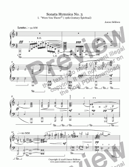 page one of Sonata Hymnica No 3 for Solo Piano