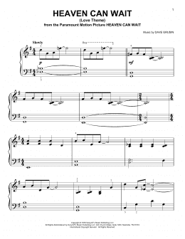 page one of Heaven Can Wait (Love Theme) (Easy Piano)