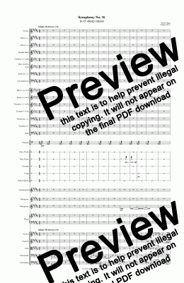 page one of Symphony No 38 in G sharp minor - Score and parts