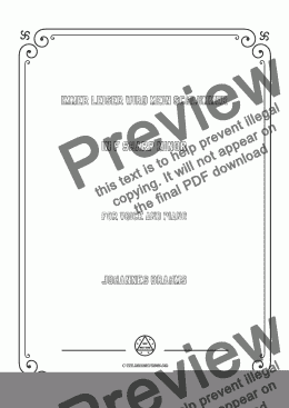 page one of Brahms-Immer leiser wird mein Schlummer in f sharp minor,for Voice and Piano