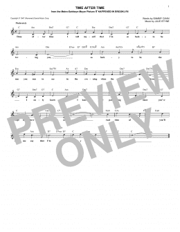 page one of Time After Time (Lead Sheet / Fake Book)