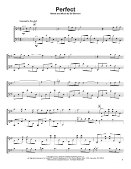 page one of Perfect (Cello Duet)