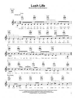 page one of Lush Life (Ukulele)