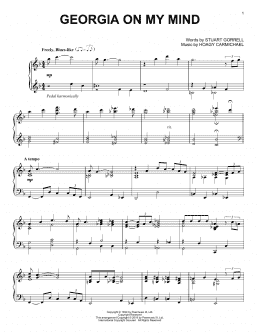 page one of Georgia On My Mind (Piano Solo)