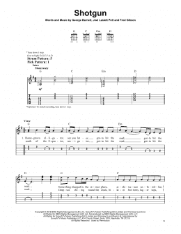 page one of Shotgun (Easy Guitar Tab)