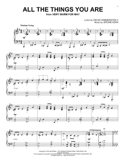 page one of All The Things You Are (Piano Solo)