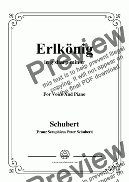 page one of Schubert-Erlkönig in g sharp minor,for Voice and Piano