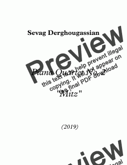 page one of Piano Quartet No. 2, Opus 33 - "Mitz"