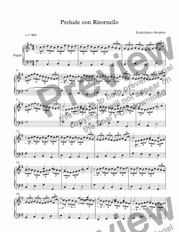 page one of Prelude con Ritornello