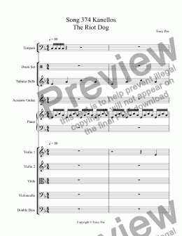 page one of Song 374 Kanellos The Riot Dog