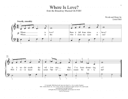 page one of Where Is Love? (from Oliver!) (arr. Christopher Hussey) (Educational Piano)