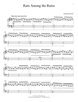 page one of Rain Among The Ruins (Educational Piano)