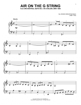 page one of Air (Air On The G String) (Easy Piano)