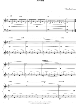 page one of Ghosts (Piano Solo)
