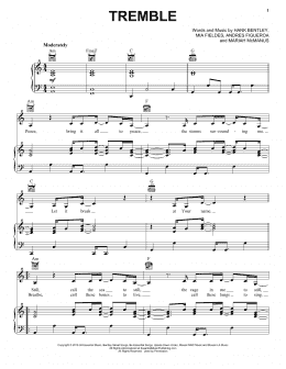 page one of Tremble (Piano, Vocal & Guitar Chords (Right-Hand Melody))