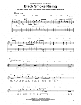 page one of Black Smoke Rising (Guitar Tab)