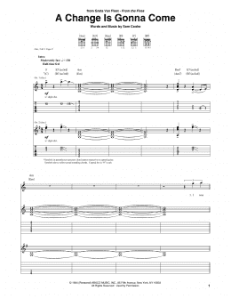 page one of A Change Is Gonna Come (Guitar Tab)