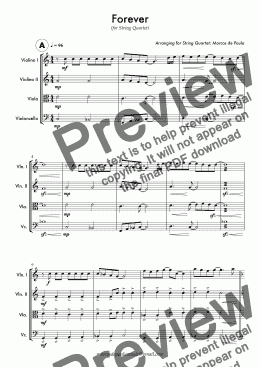 page one of Forever - Full Score