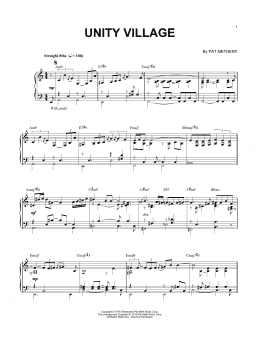 page one of Unity Village (Piano Solo)