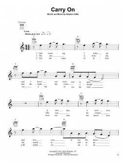 page one of Carry On (Ukulele)