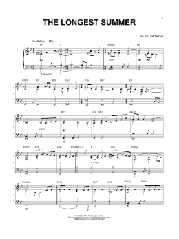 page one of The Longest Summer (Piano Solo)