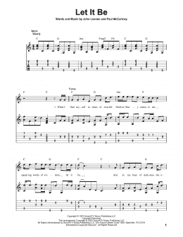 page one of Let It Be (Solo Guitar)