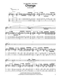 page one of Change (Guitar Tab)