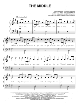 page one of The Middle (Big Note Piano)