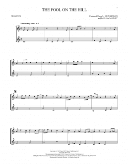 page one of The Fool On The Hill (Trumpet Duet)