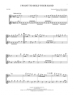 page one of I Want To Hold Your Hand (Flute Duet)