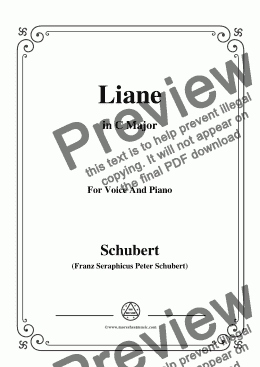 page one of Schubert-Liane,in C Major,for Voice&Piano