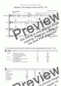 page one of Alleluia - Give thanks to the Lord (Ps. 117) (a capella)