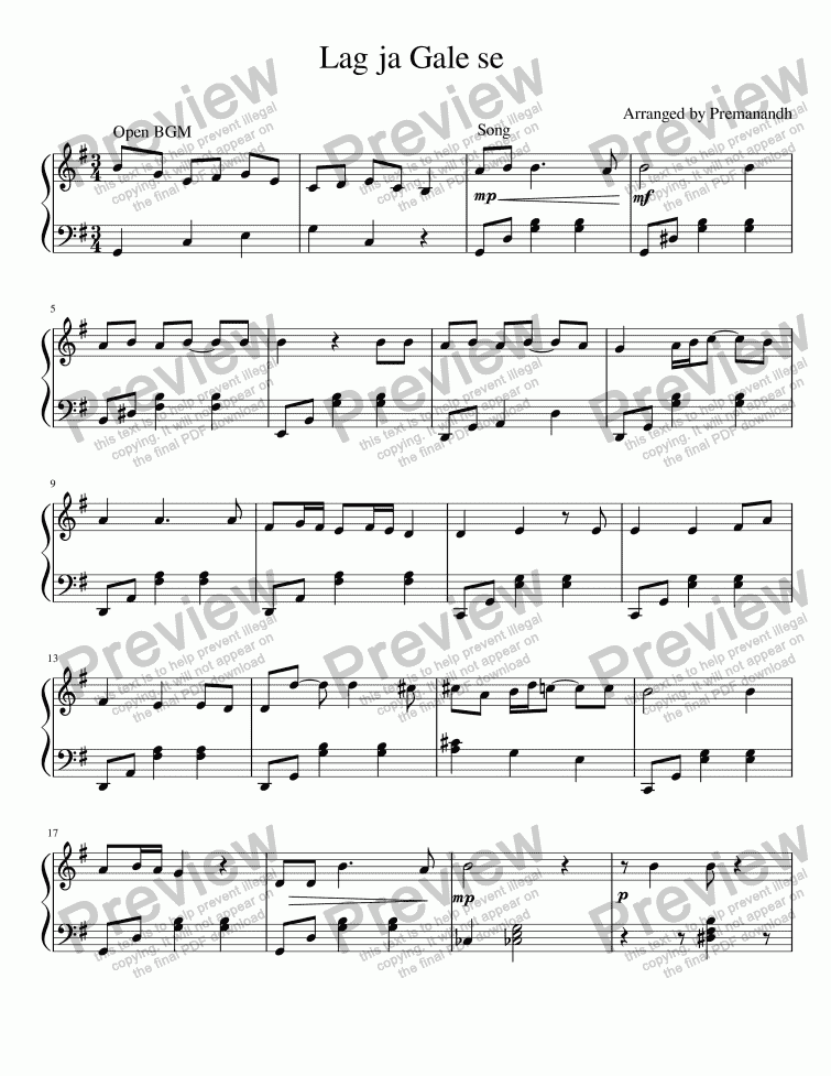 Lag_ja_Gale_se - Download Sheet Music PDF file