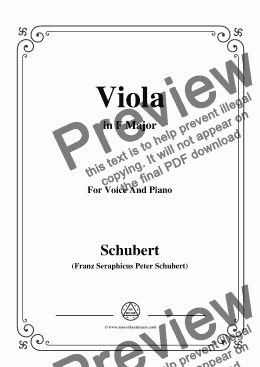 page one of Schubert-Viola(Violet),Op.123(D.786),in F Major,for Voice&Piano