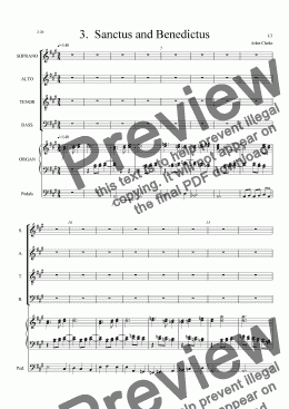 page one of Sanctus and Benedictus (Requiem:Mass for All Saints)