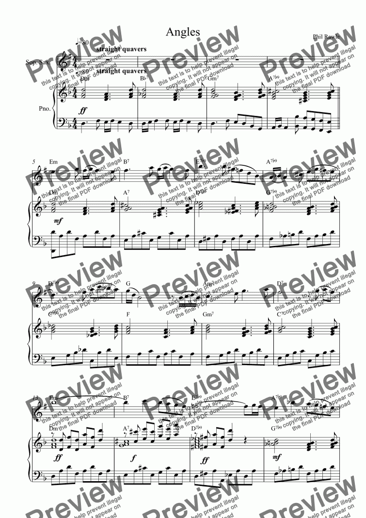 Angles Soprano Sax Download Sheet Music Pdf File