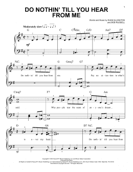 page one of Do Nothin' Till You Hear From Me (Easy Piano)