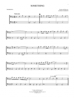 page one of Something (Trombone Duet)